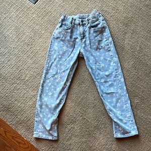Girls flower pattern jeans